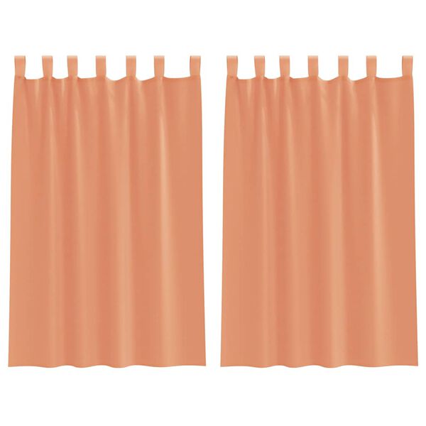 vidaXL Rideaux en voile avec boucles 2 pcs terre cuite 140x175 cm
