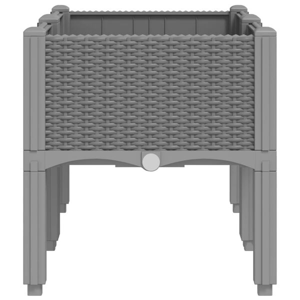 vidaXL Jardini&egrave;re avec pieds gris clair 80x40x42 cm PP