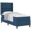 vidaXL Lit &agrave; ressorts avec matelas Bleu 80 x 200 cm tissu