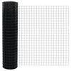 vidaXL Cl&ocirc;ture avec poteau Gris 1 x 10 m Acier et PVC