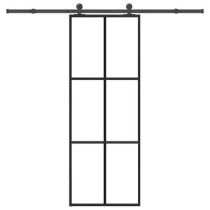 vidaXL Porte coulissante avec kit de quincaillerie 76x205 cm Verre ESG