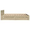 vidaXL Cadre de lit et t&ecirc;te de lit sans matelas ch&ecirc;ne sonoma 120x200cm