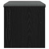 vidaXL Banc d'entr&eacute;e avec coussin Ch&ecirc;ne noir 63 x 38 x 40 cm