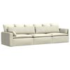 vidaXL Coussins de canap&eacute; 2 pcs Cr&egrave;me 145 x 40 cm