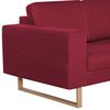 vidaXL Canap&eacute; &agrave; 3 places tissu rouge bordeaux