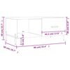 vidaXL Table basse Blanc brillant 90x50x40 cm Bois d'ing&eacute;nierie