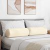vidaXL Coussins d'accent 2 pcs Cr&egrave;me &Oslash; 25 x 70 cm
