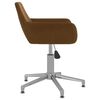 vidaXL Chaises pivotantes &agrave; manger lot de 6 Marron Velours