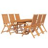 vidaXL Ensemble à manger de jardin 7 pcs Bois d'acacia massif