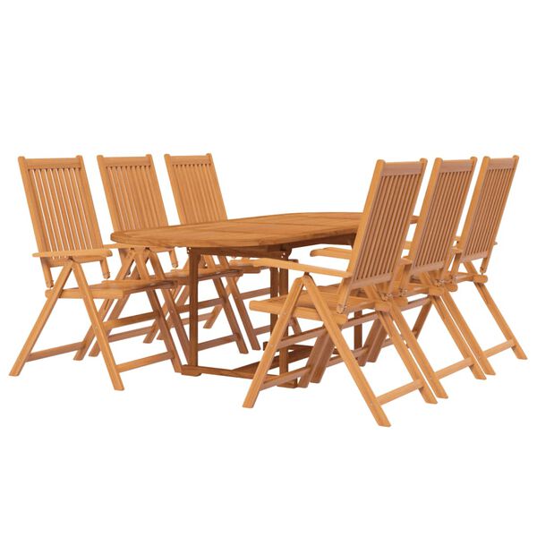 vidaXL Ensemble à manger de jardin 7 pcs Bois d'acacia massif