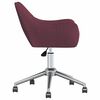 vidaXL Chaises &agrave; manger pivotantes lot de 2 violet tissu