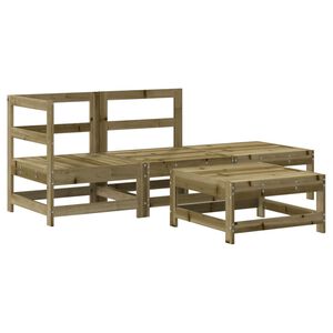 vidaXL Salon de jardin 4 pcs bois de pin impr&eacute;gn&eacute;