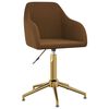 vidaXL Chaises pivotantes &agrave; manger lot de 4 marron velours