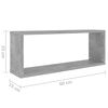 vidaXL &Eacute;tag&egrave;res murales cube 2 pcs Gris b&eacute;ton Bois d&rsquo;ing&eacute;nierie