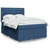 vidaXL Sommier &agrave; lattes de lit avec matelas Bleu 140x200 cm Tissu