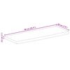 vidaXL Dessus de table &agrave; bord vivant 90x20x2,5 cm bois massif manguier