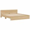 vidaXL Cadre de lit avec LED sans matelas ch&ecirc;ne sonoma 180x200 cm