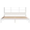 vidaXL Lit biblioth&egrave;que sans matelas blanc 200x200 cm bois pin massif