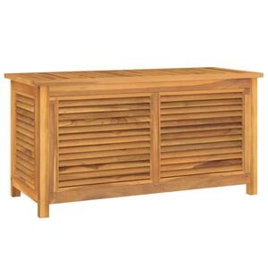 vidaXL Bo&icirc;te de rangement jardin et sac 114x50x58 cm bois massif teck