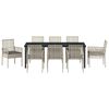 vidaXL Ensemble de salle &agrave; manger pour jardin 9 pcs Gris clair