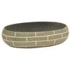 vidaXL Vasque &agrave; poser multicolore ovale 59x40x15 cm c&eacute;ramique