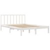 vidaXL Cadre de lit sans matelas blanc bois de pin massif 120x190 cm