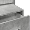 vidaXL Tables de chevet murales avec lumi&egrave;res LED 2 pcs gris b&eacute;ton