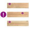 vidaXL Marches d'escalier 2 pcs non trait&eacute; bois de ch&ecirc;ne massif