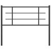 vidaXL T&ecirc;te de lit m&eacute;tal noir 107 cm