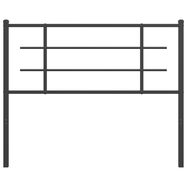 vidaXL T&ecirc;te de lit m&eacute;tal noir 107 cm