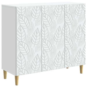 vidaXL Buffet Blanc 89 x 34,5 x 80 cm Bois d'ing&eacute;nierie