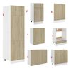 vidaXL Ensemble de meubles de cuisine 7 pcs Ch&ecirc;ne sonoma Agglom&eacute;r&eacute;