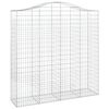 vidaXL Paniers &agrave; gabions arqu&eacute;s 4 pcs 200x50x200/220 cm Fer galvanis&eacute;
