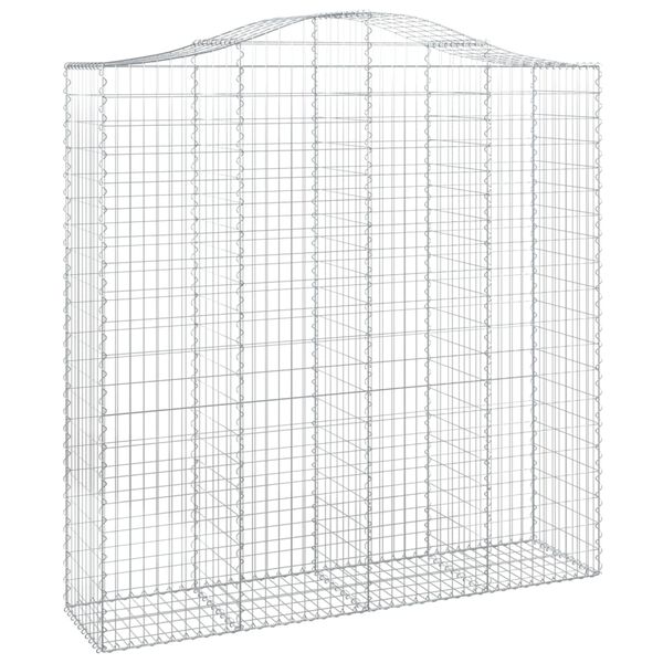 vidaXL Paniers &agrave; gabions arqu&eacute;s 4 pcs 200x50x200/220 cm Fer galvanis&eacute;