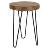 H&S Collection Tabouret d&eacute;coratif avec pieds en m&eacute;tal 30x42 cm