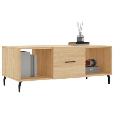 vidaXL Table basse chêne sonoma 102x50x40 cm bois d'ingénierie