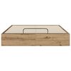 vidaXL Cadre de lit ottoman avec stockage Ch&ecirc;ne artisanal 120 x 190 cm