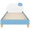 vidaXL Cadre de lit pour enfants avec t&ecirc;te de lit Bleu 80 x 200 cm PU