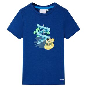 vidaXL T-shirt pour enfants bleu fonc&eacute; 128