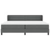 vidaXL Lit &agrave; ressorts avec matelas Gris fonc&eacute; 200 x 200 cm tissu