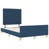 vidaXL Cadre de lit avec t&ecirc;te de lit Bleu 120 x 200 cm tissu
