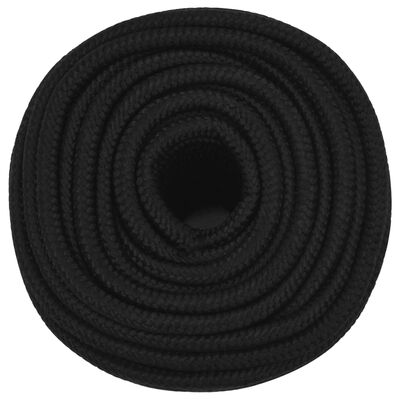 vidaXL Corde de travail Noir 12 mm 250 m Polyester