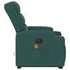 vidaXL Fauteuil inclinable de massage &eacute;lectrique Vert fonc&eacute; Tissu