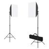 vidaXL Kit de studio photo bo&icirc;tes &agrave; lumi&egrave;re toile de fond r&eacute;flecteur