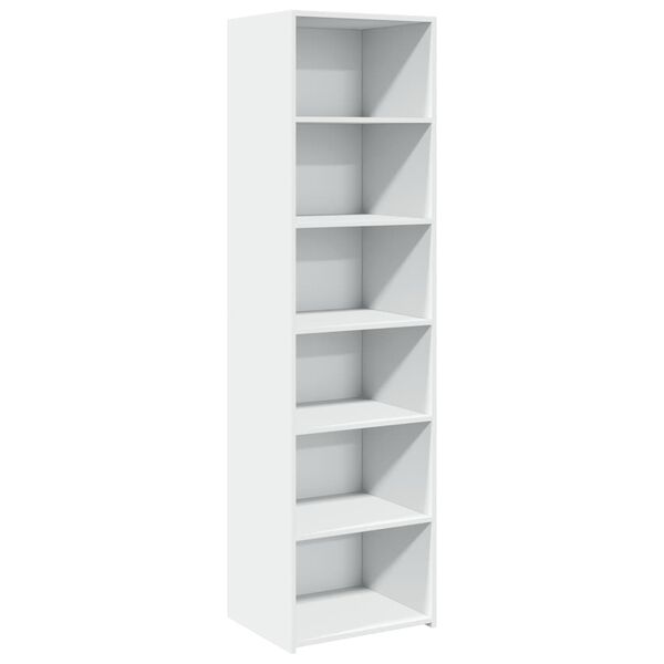 vidaXL Buffet haut blanc 50x41x185 cm bois d'ing&eacute;nierie