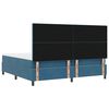 vidaXL Lit &agrave; ressorts avec matelas Bleu fonc&eacute; 200 x 200 cm Velours
