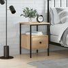 vidaXL Table de chevet ch&ecirc;ne sonoma 34x36x50 cm bois d'ing&eacute;nierie