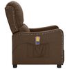 vidaXL Fauteuil de massage Marron Tissu