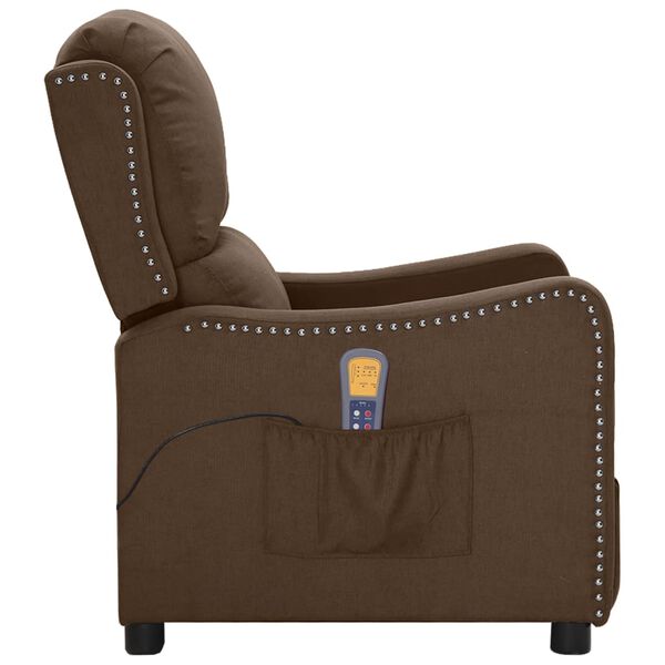 vidaXL Fauteuil de massage Marron Tissu