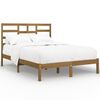 vidaXL Cadre de lit sans matelas marron miel bois massif 150x200 cm